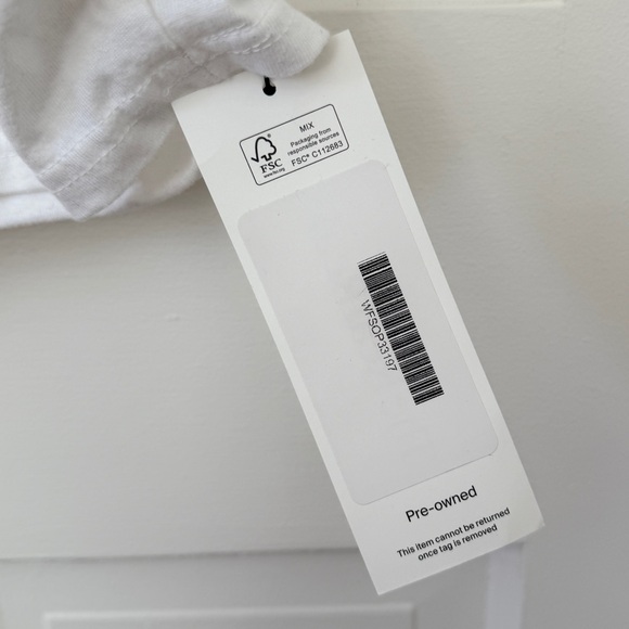 The Frankie Shop Eva Padded Shoulder Muscle Sleeveless T-Shirt Tank White Small - Picture 6 of 8